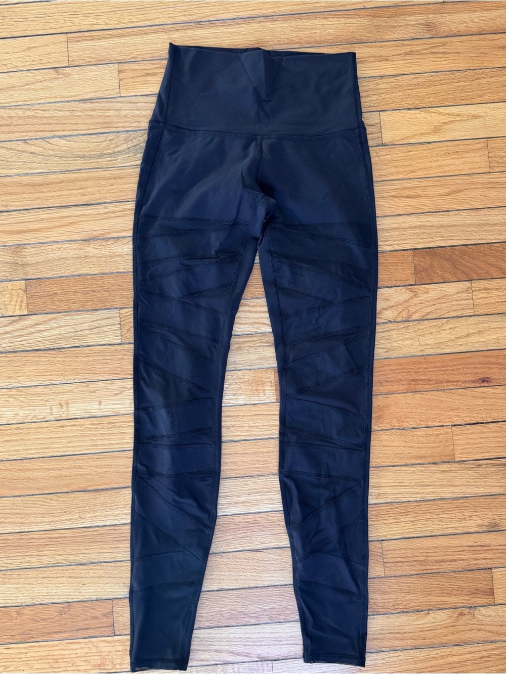 Lululemon Black High-Waist Mesh Panel Leggings